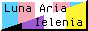Luna Aria Ielenia written in front of a trans and non-binary flag pattern